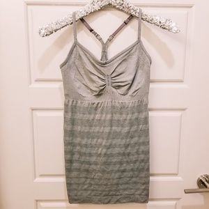 Lululemon Support Tank Built in Bra Gray Stripe 4